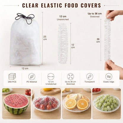 Disposable Stretch Food Covers for Bowls & Plates