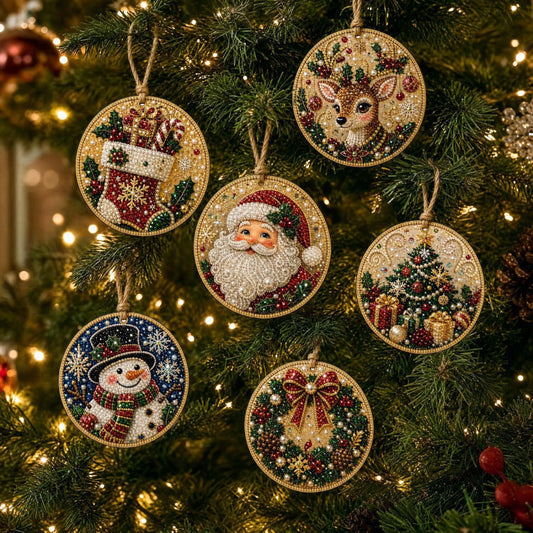 🎄DIY Christmas Diamond Art Wooden Ornament Kit
