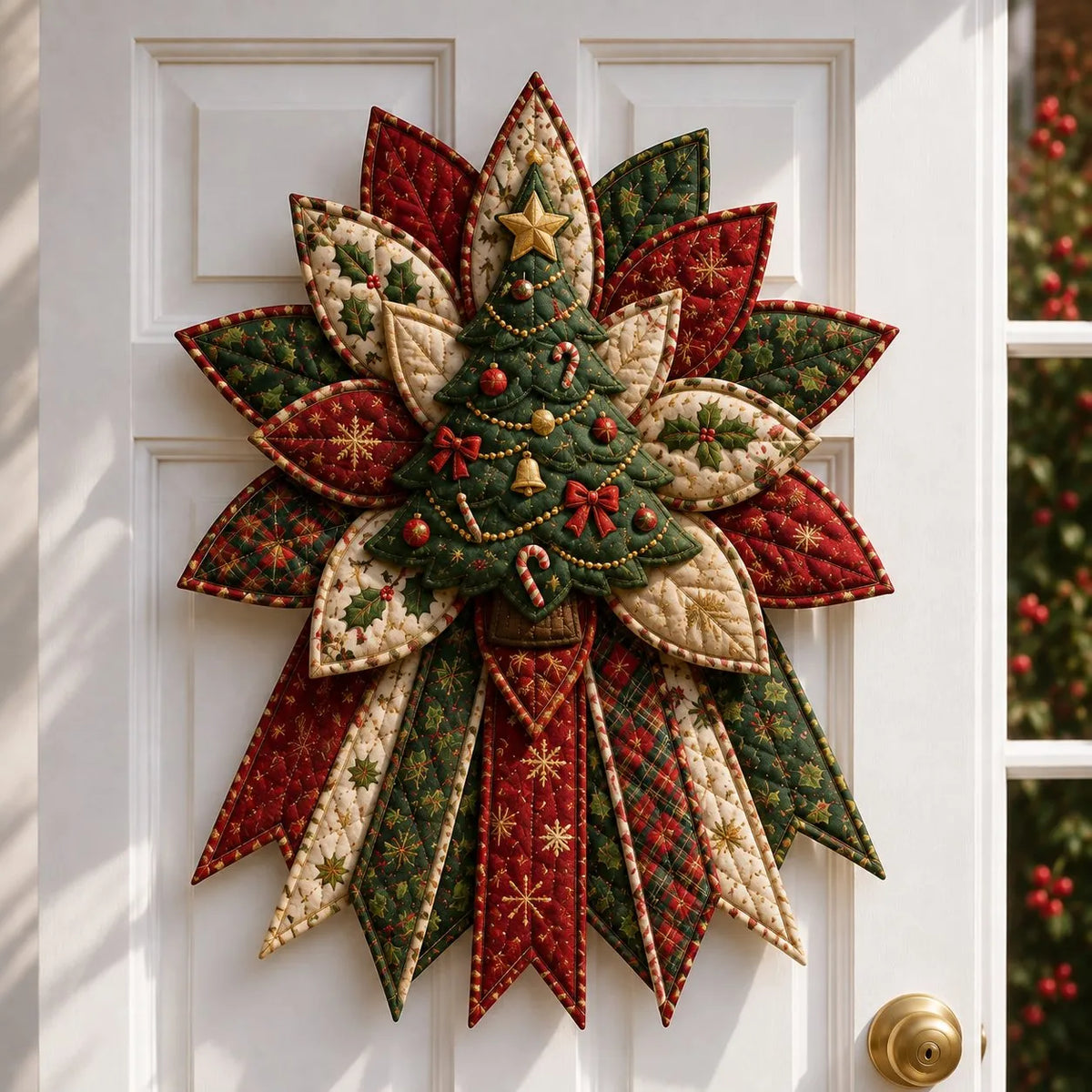 🔥🎄 Christmas Special – 50% OFF 🎁 Festive Quilted Christmas Door Hanging DIY Sewing Kit
