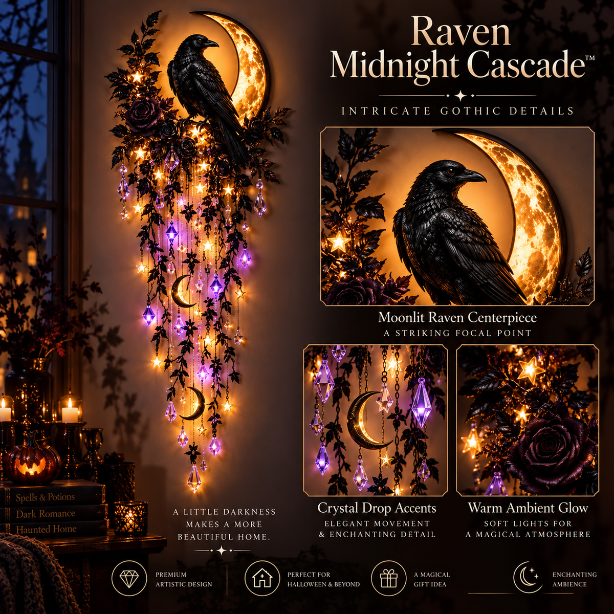 Elegant Halloween Cascade Wall Light Collection