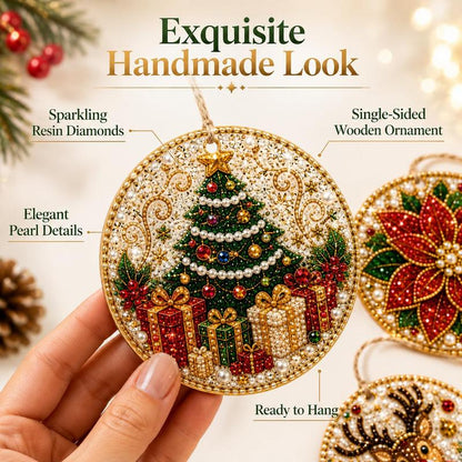 🎄DIY Christmas Diamond Art Wooden Ornament Kit