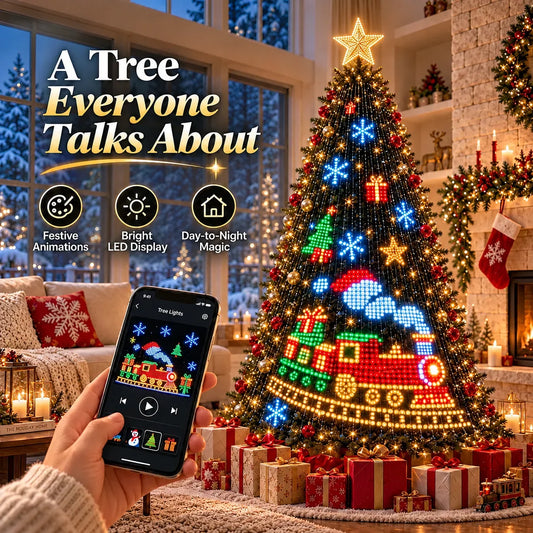 🎄 Smart Animated Christmas Tree Lights | App-Controlled LED Holiday Display ✨