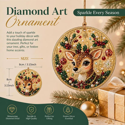 🎄DIY Christmas Diamond Art Wooden Ornament Kit