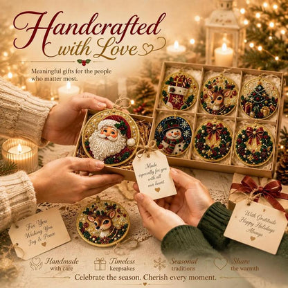🎄DIY Christmas Diamond Art Wooden Ornament Kit