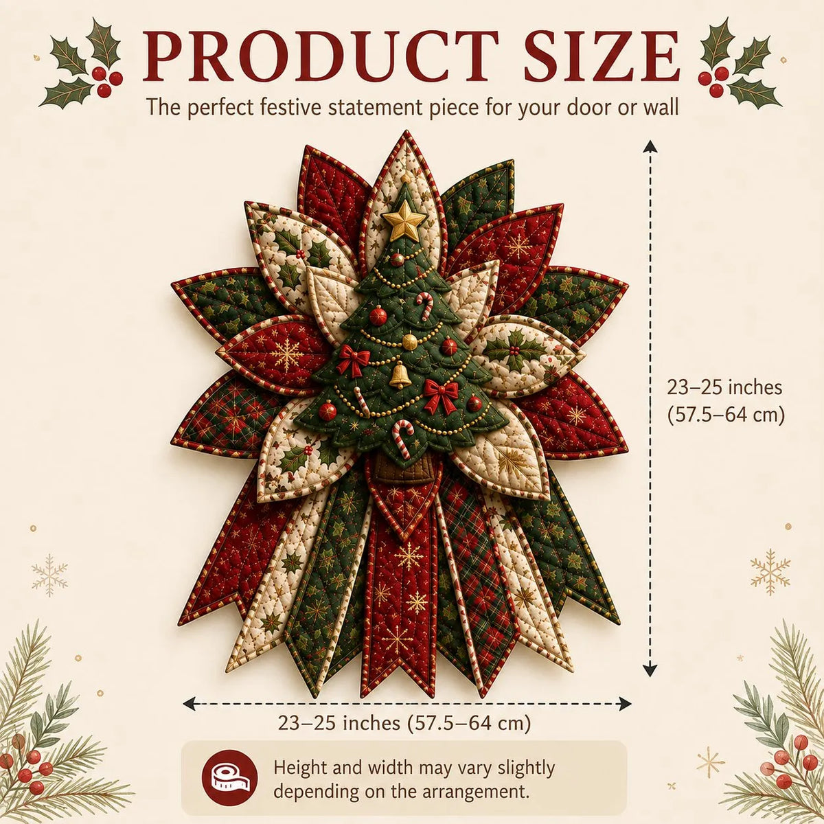 🔥🎄 Christmas Special – 50% OFF 🎁 Festive Quilted Christmas Door Hanging DIY Sewing Kit